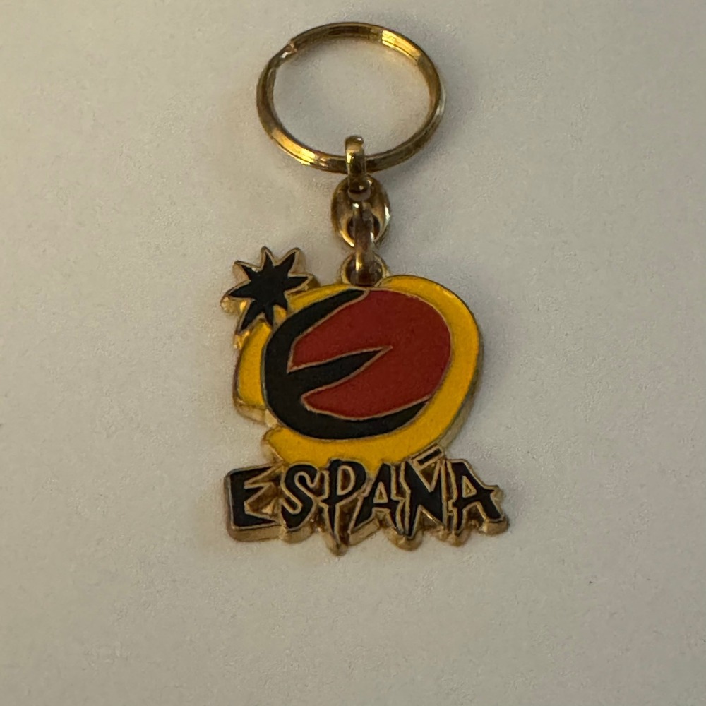Vintage España Spain Keychain Souvenir Travel Collectible Key Ring